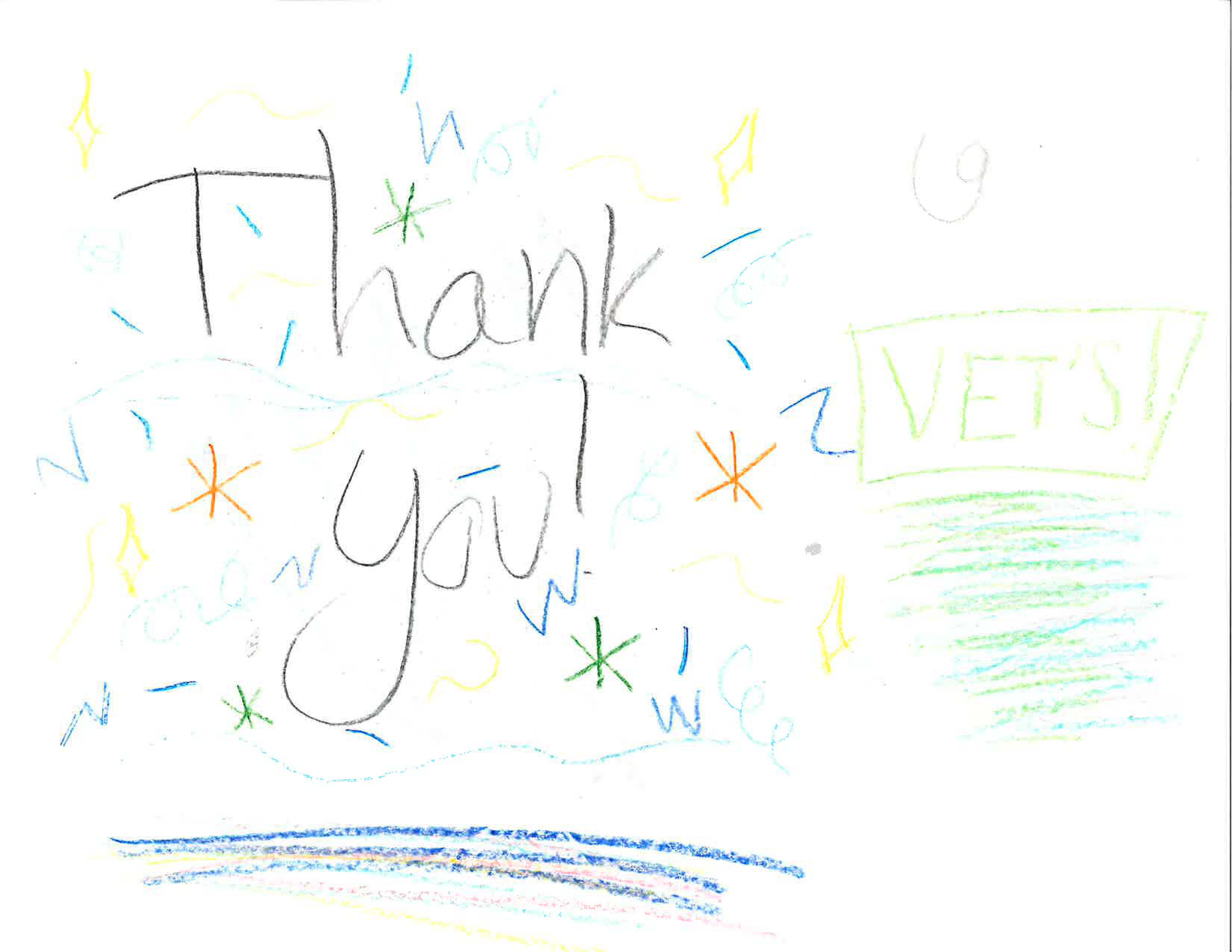 Thank you note from a vet
